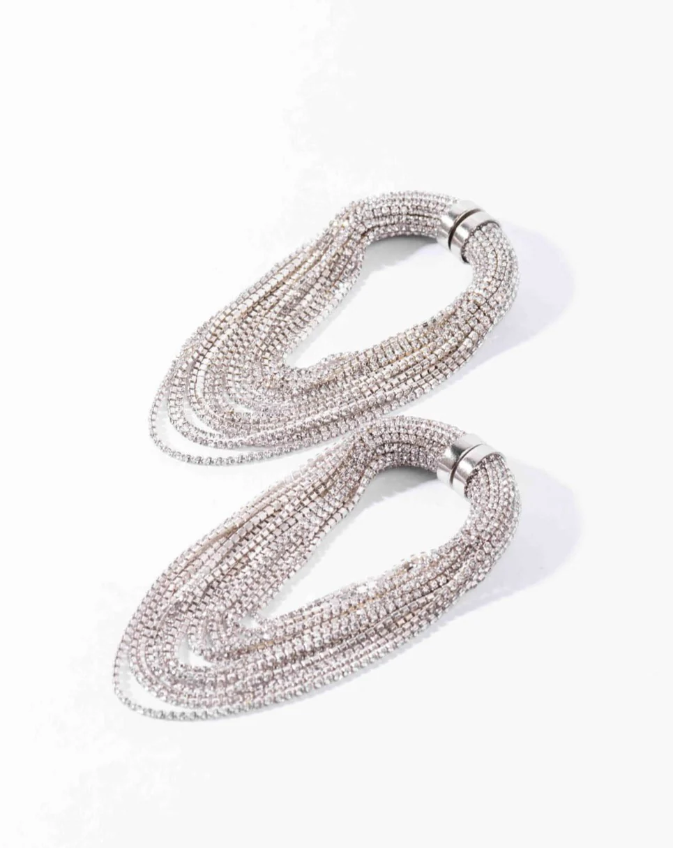 Infinity Fall Danglers In Sparkling White - Image 6
